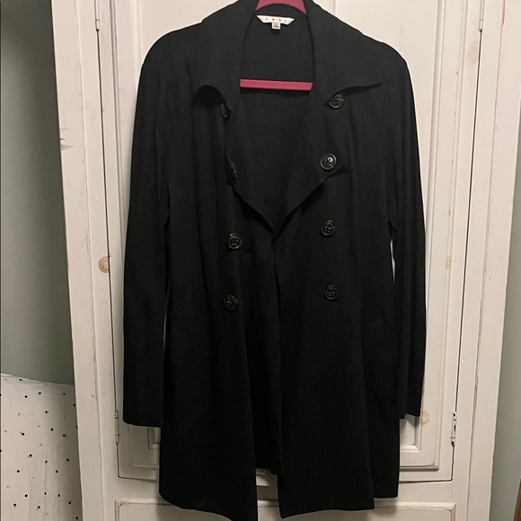 CAbi | Jackets & Coats | Cabi Black Doublebreasted Jacket With Large ...